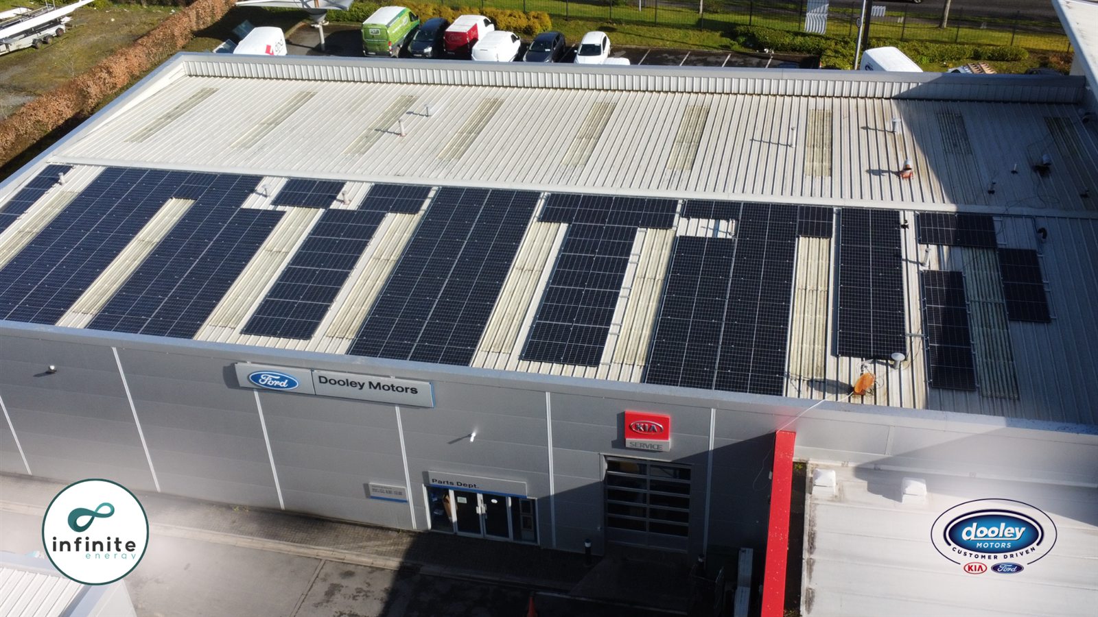 Infinite Energy solar project image for Dooley Motors Carlow 65kWp Solar PV Installation