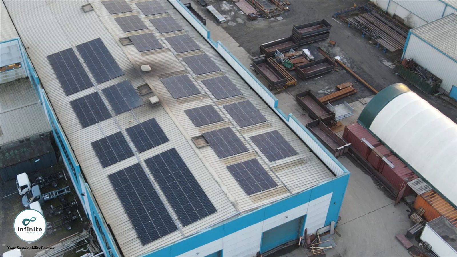 Infinite Energy solar project image for Thompsons Engineering Carlow 230kWp Solar PV Installation